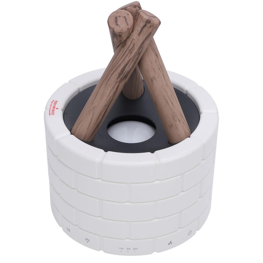 White Bonfire Shaped Diffuser Touch Control Campfire Diffuser Humidifier Home Decor 250ML