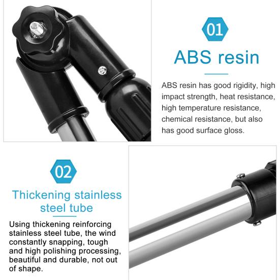 Conector Umbrelă Telescopic Pliabil Metalic Suporturi Umbrelă Reglabile pentru Scaun cu Rotile