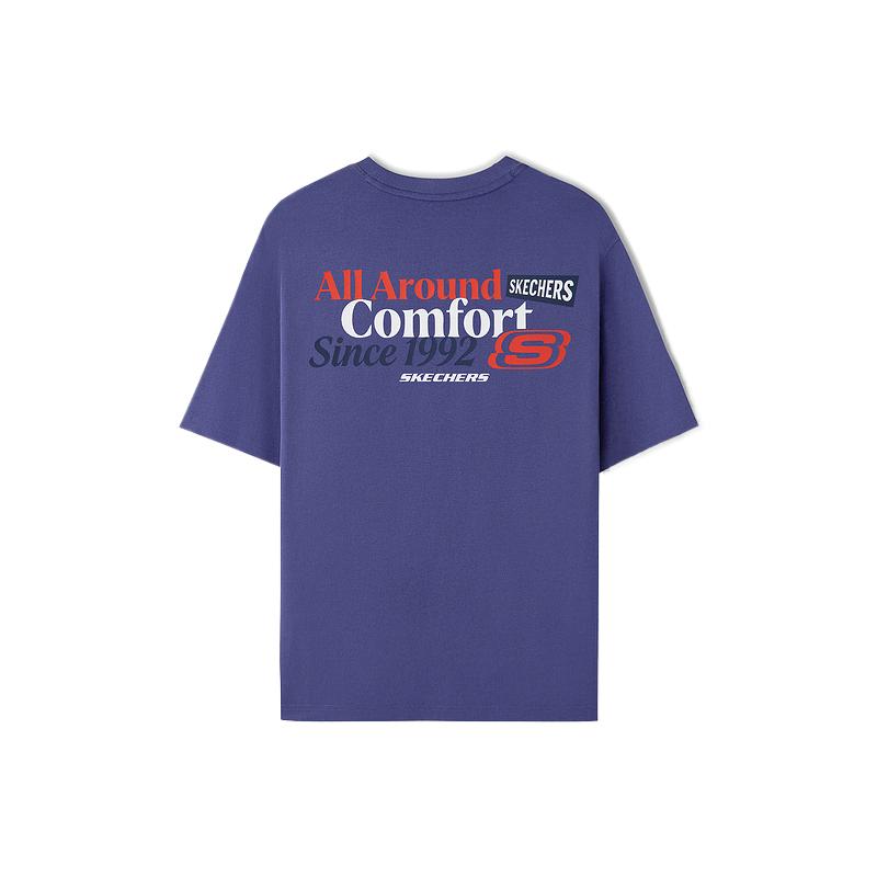 Skechers Solid Color Breathable Short Sleeve Pullover T-Shirt Unisex tops L326U058-013D