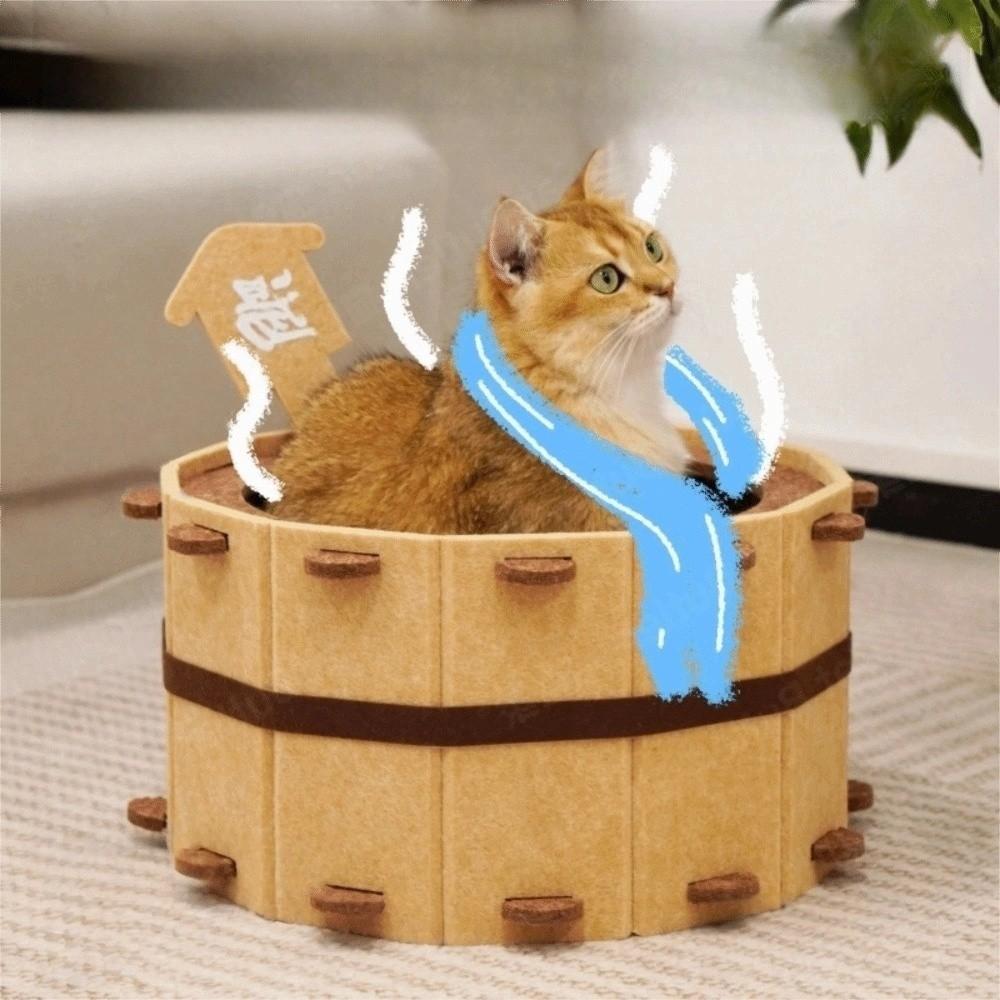 Four Seasons Cat Bed Felt Cat Castle House Fun Bathtub Cat House  Sharpening Claws/sleeping