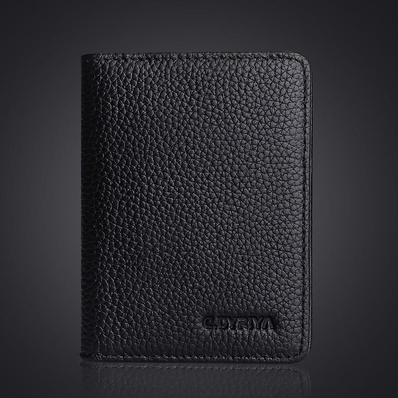 Multi-card Slot Solid Color Portable Leather Card Case Universal  Bank Card Credit Card ID Bus Card Holder Travel Card Organizer