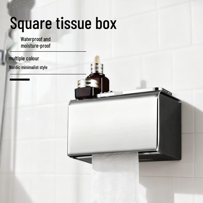 cmaos Extra-Thick Wall-Mounted Bathroom Tissue Box