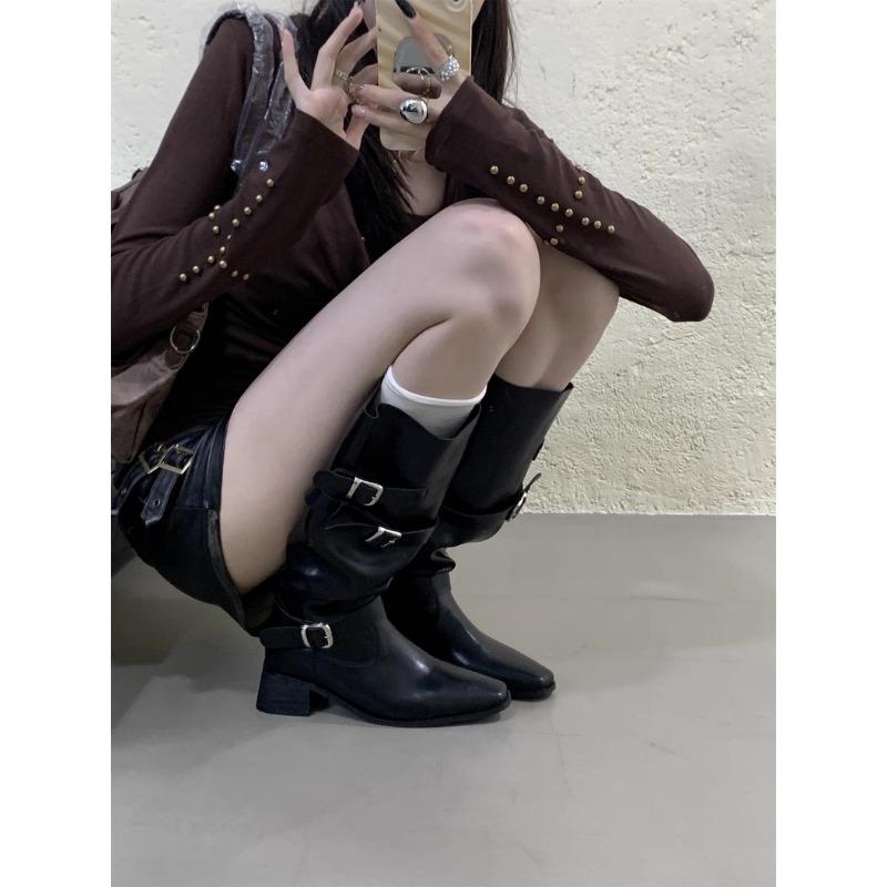 Thick Heel Pile Boots Women's Autumn New Trend But Knee Boots Women's Big Tube Circumference Women's Shoes Boots