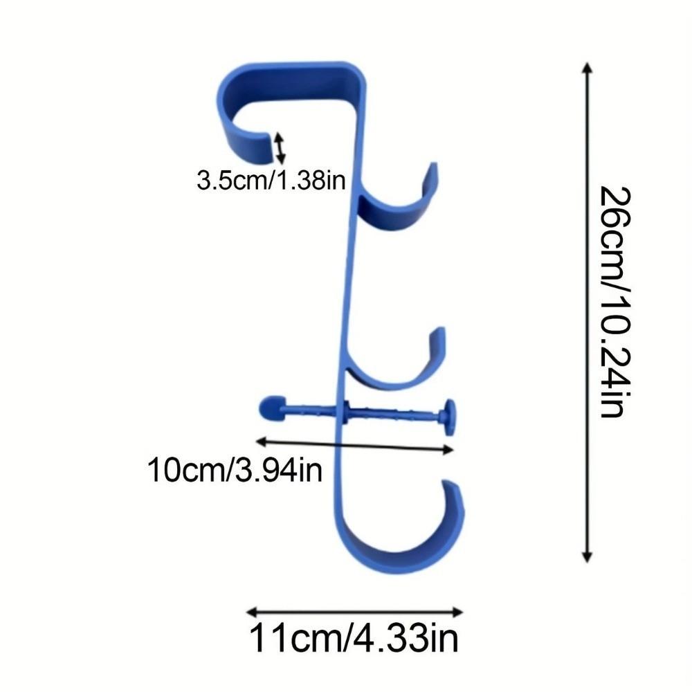 Adjustable Pool Pole Bracket Clothing Hanging Multi-functional Telescopic Pole Hanger Plastic Pool Hook Holder Pool Tool Storage