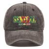 Snapback Baseball Cap With "SENEGAL" "ALLEZ LES LIONS" Flag Printed , Adjustable Baseball Hat Vintage Casual Leisure Simple Woman's Cap