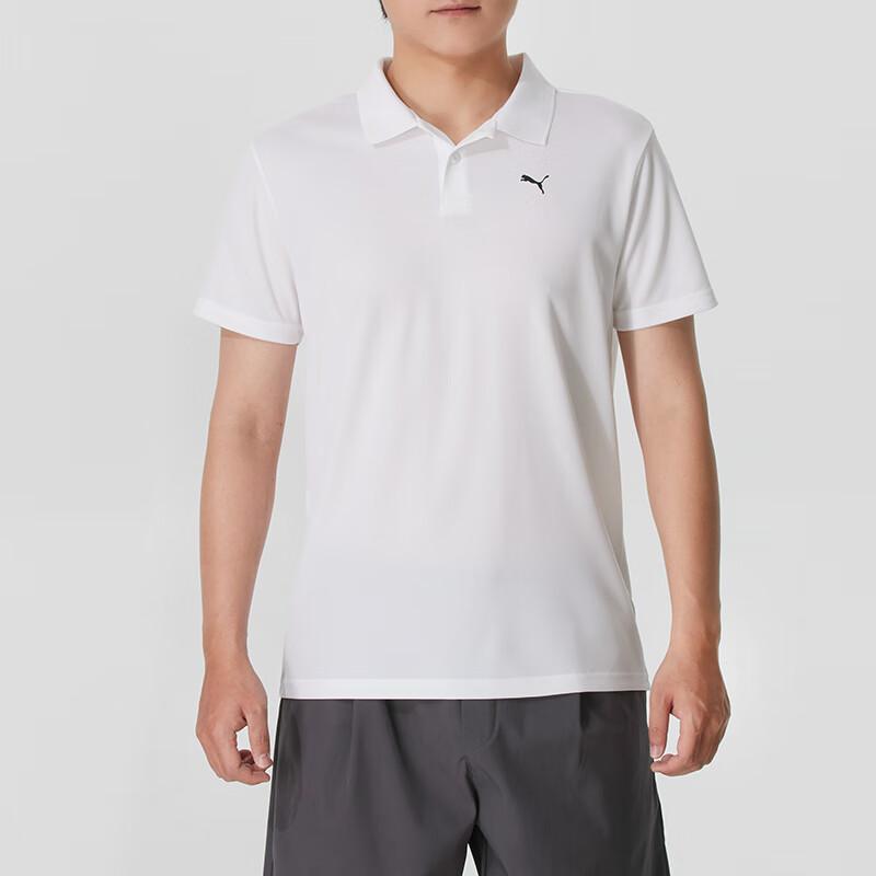 Puma Performance Logo Lauf-Fitness Schnelltrocknendes Poloshirt Herren Tops 528699-02