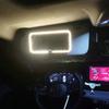 1Pc Portable Car Led Makeup Mirror Hd Mirror Three Gear Adjustment Sun Visor Plate Universal Interior Rear Mirror Vanity Mirror