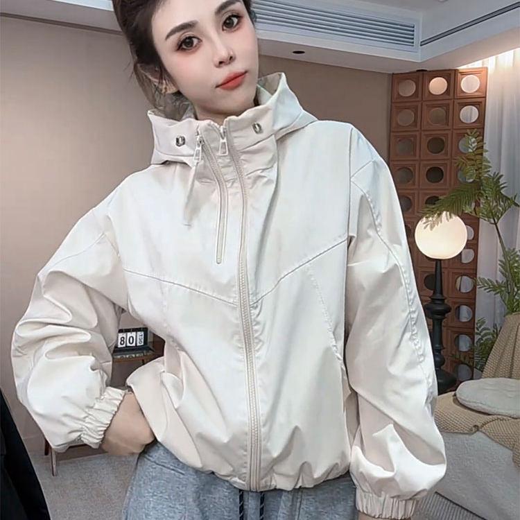 Women's Zip Up Hooded Jacket in Multiple Colors