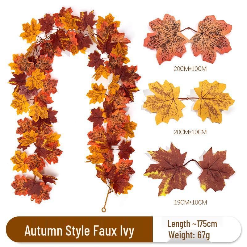 Autumn Maple Leaf Vines: Halloween & Thanksgiving Hanging Decorations