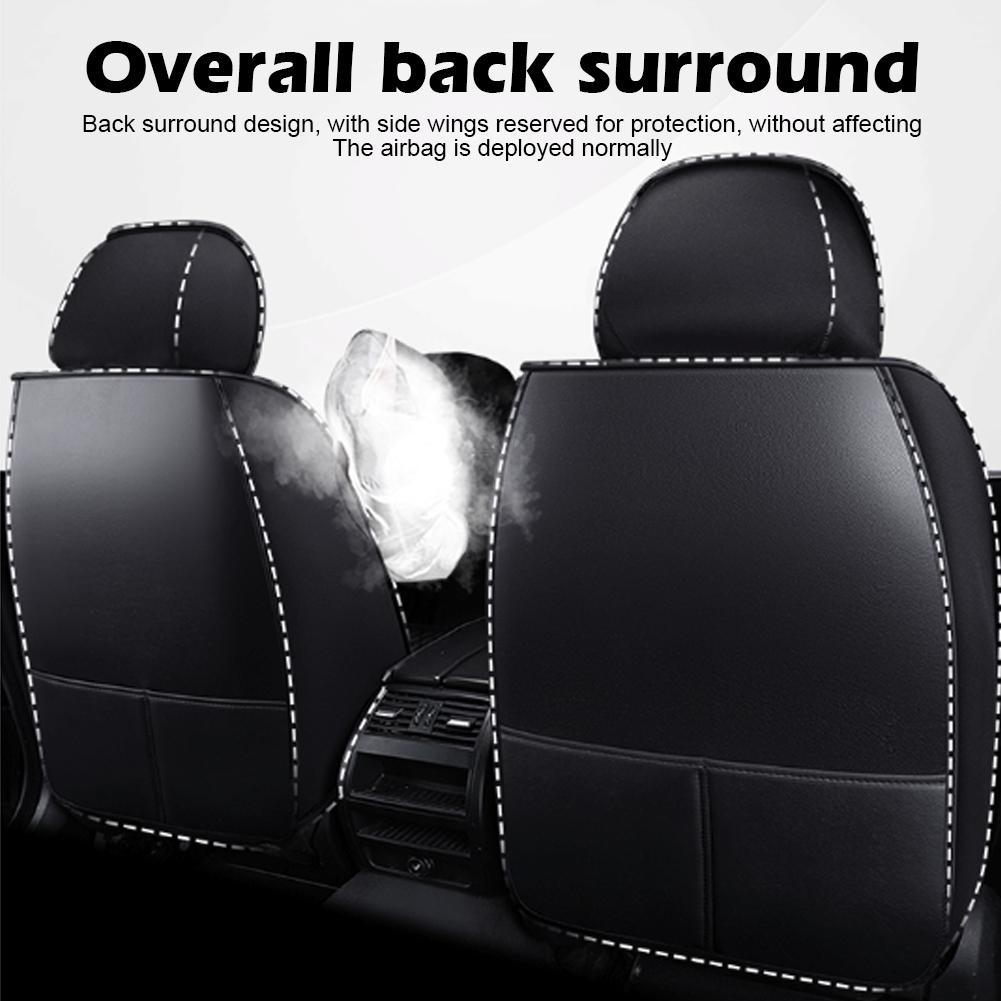 Universeller Autositzbezug aus PU-Leder für Vordersitze, geteilter Rücksitzbezug, ganzjährige, einfach zu installierender Sitzschutz für Autos und SUVs
