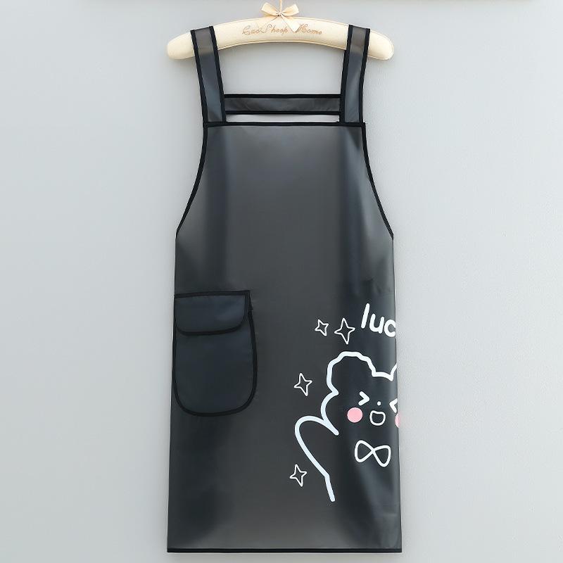 Waterproof TPU Apron Oil-proof Kitchen Household Swimming Pool Barber Shop Leave-in Apron Protective Clothing Oil-proof Apron