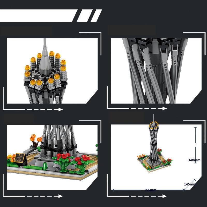 TOYLINX Building Blocks Architectural Model Set Landmarks Canton Tower Arc De Triomphe Big Ben Oriental Pearl Tower for Kids