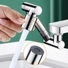 1440° drehbarer, skalierbarer Wasserhahnbelüfter aus Metall für Badezimmer, spritzwassergeschützter Sprudelhahn, Filterdüse, Wasserhahn, Wasserspar-Extender
