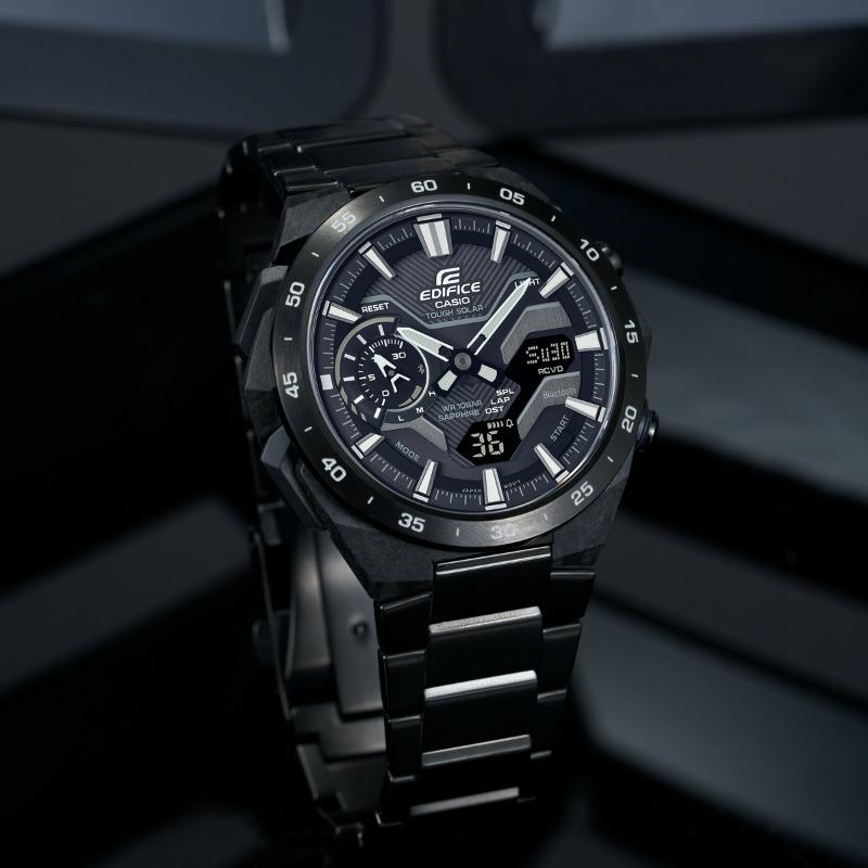 Casio Men's Stainless Steel 100M Water Resistant Quartz Watch ECB-2200YDC-1A