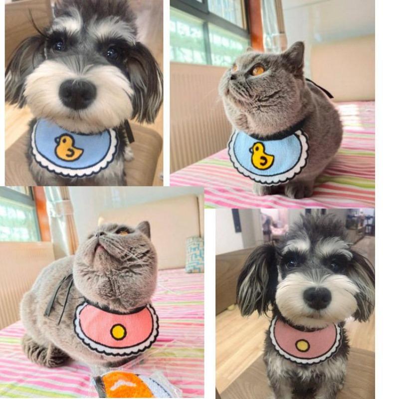 Cute Pet Cat Saliva Wipes Dog Christmas and New Year Festival Cat Scarves Garfield Cat and Dog