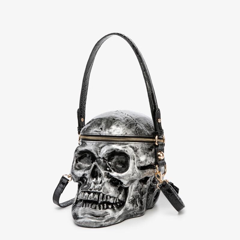 Borsa a tracolla Halloween REWELL con testa di teschio