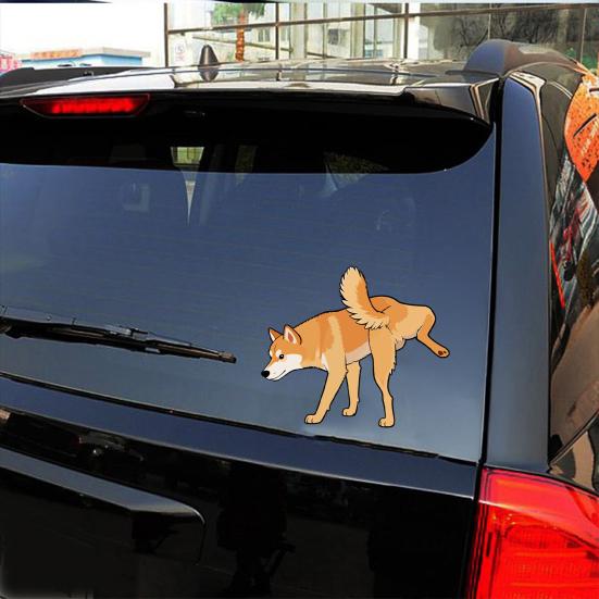 Dog Peeing Stickers Cute Animal Car Sticker Waterproof PVC Car Decal for Cars Trucks Windows Walls Laptops