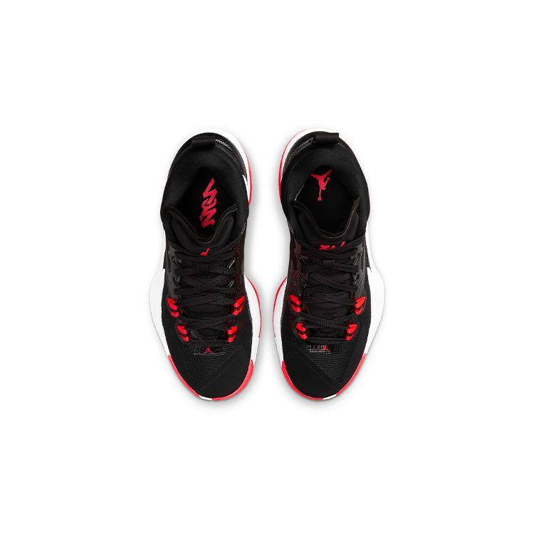 Air Jordan Zion 1 GS Bloodline Kinder-Sneaker Schwarz Weiß Leuchtendes Karmesinrot DA3131-006