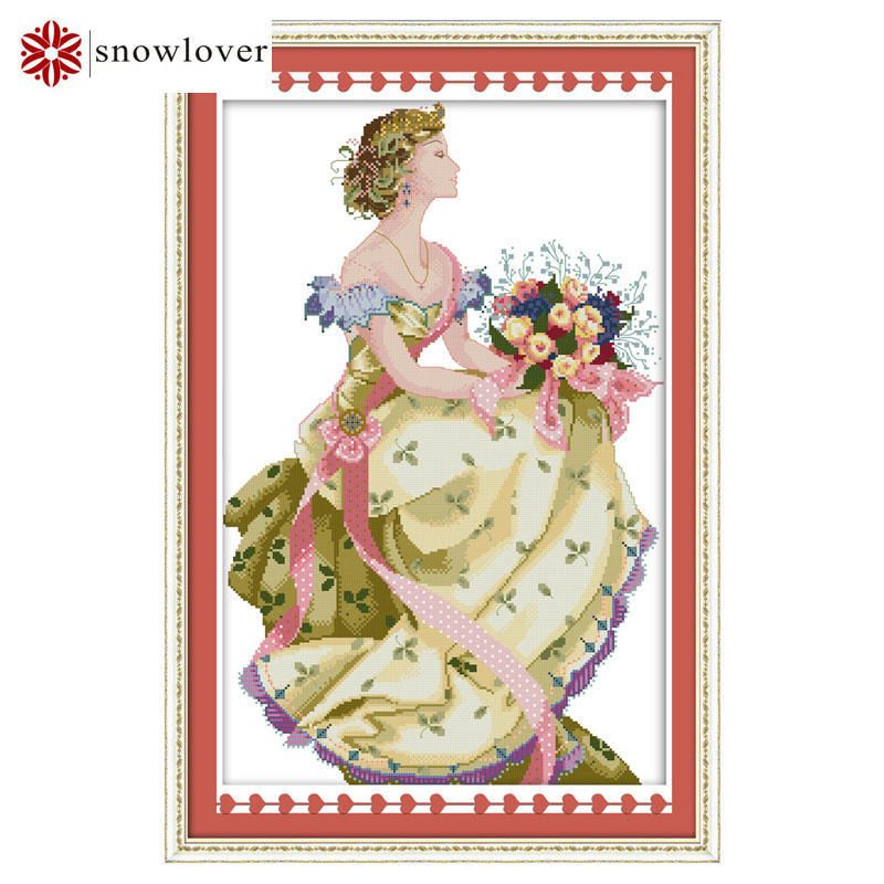 Satın alın The Spring queen painting counted print on canvas 14CT 11CT ...