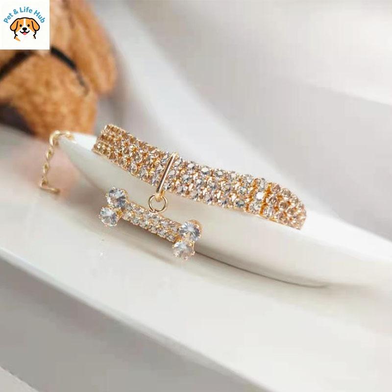 Animal de compagnie avec collier en diamant chaîne de cou pour chien chaîne chat-chien collier de Noël collier pour chat collier décoratif pour chien accessoires pour animaux de compagnie