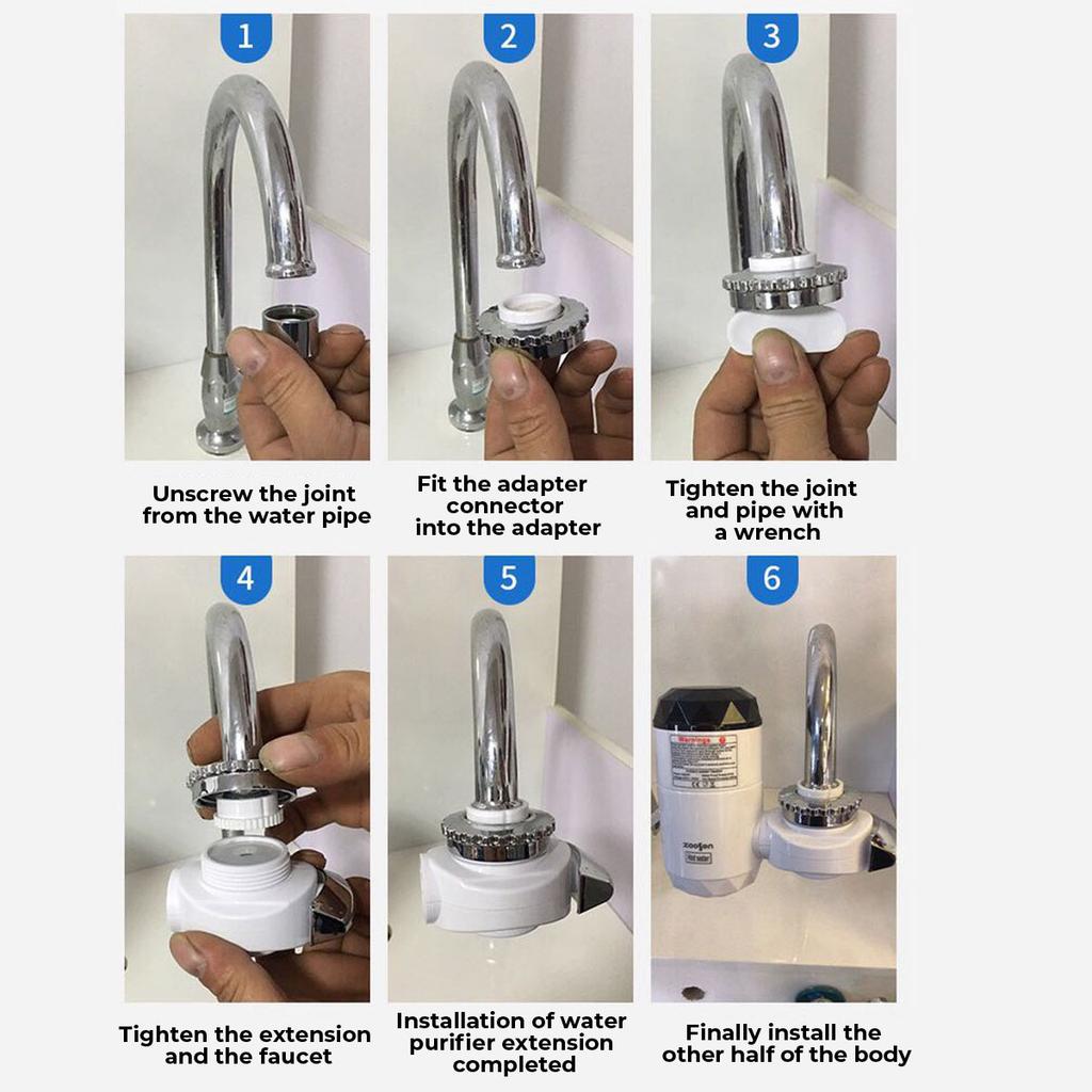 3000W Electric Kitchen Water Heating Tap Instant Hot Water Faucet Heating Tankless Water Heater LED Display