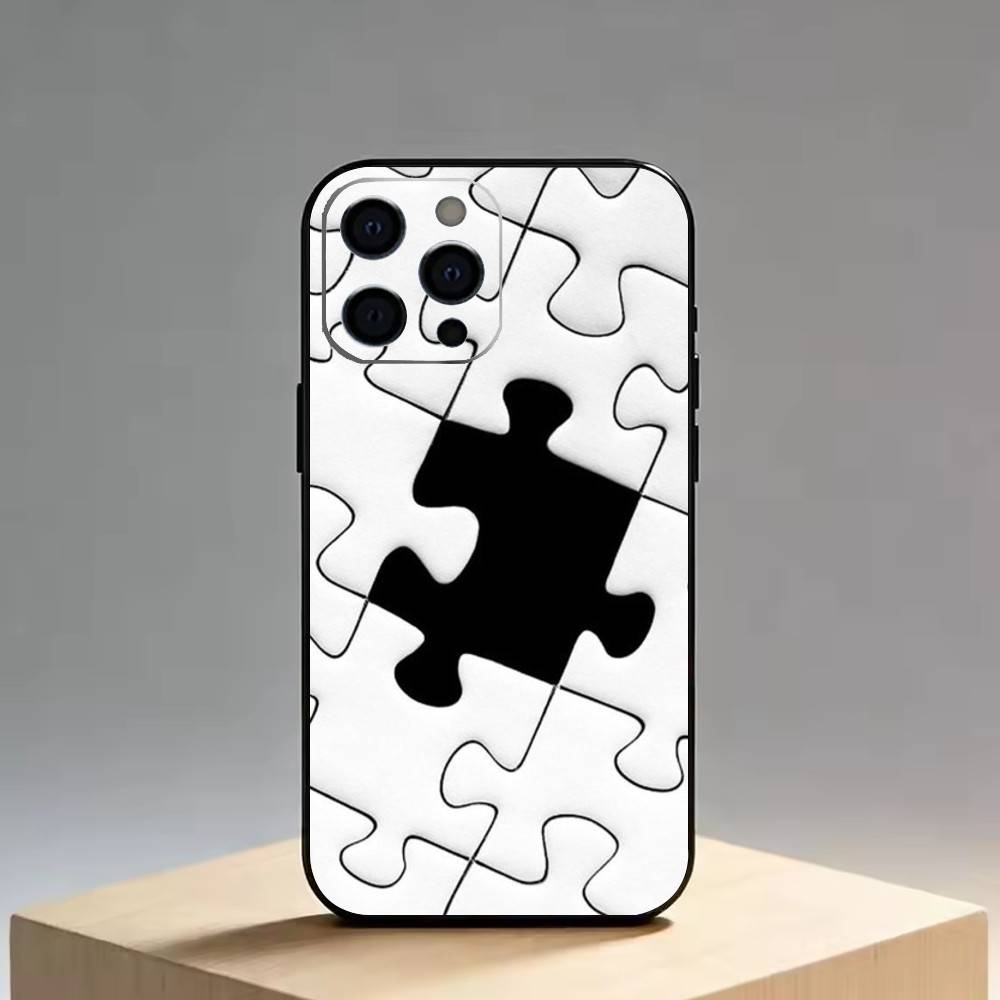 

Creative puzzle Phone Case Silicone Soft For IPhone 17 16 15 14 13 12 11 X XR Plus Pro Max Plus iPhone14Plus