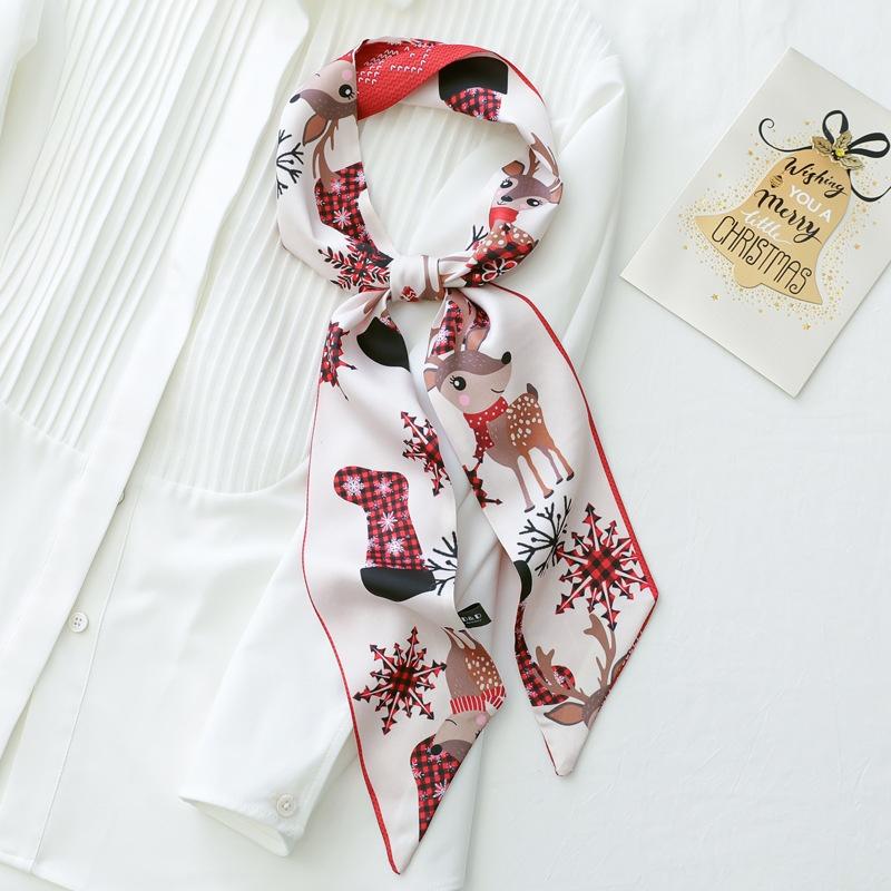 

Універсальний шарф з різдвяним елементом - Святковий бант, декоративний шарф, стрічки для аксесуарів для волосся, прикраса для сумки та подарунок