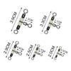 20pcs luminous Splitter Brass Barrel 3 Way Fishing Pin Line Connector Trident Ring Rolling