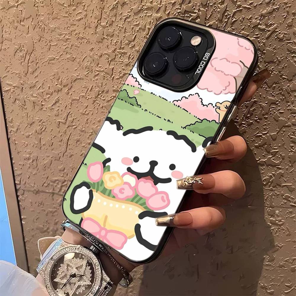 

Maltese Cute Line Puppy Dog Phone Case For IPhone 17 16 15 14 13 12 11 Pro Max Plus Color Silver Cover iPhone 13 pro