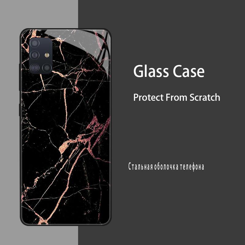 Case For Samsung Galaxy A51 Cases Tempered Glass Case For Samsung Galaxy A31 A71 Bumper A 51 71 Hard Silicone Cover Coque Fundas