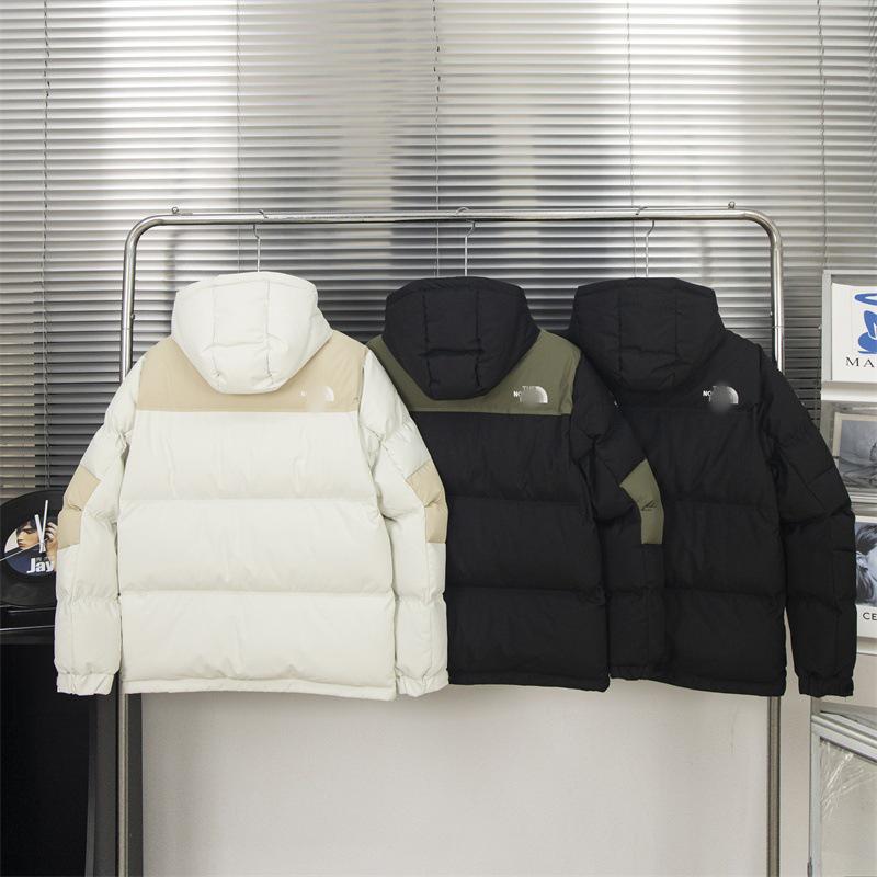 Bei Jia Unisex Winter Hooded Embroidered Padded Jacket - Youth & Adult Thick Cotton Coat Trendy Outerwear