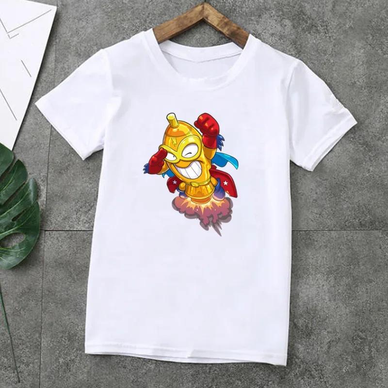 Summer Fashion Unisex T-shirt Cute Los Super Zings Series 4 Cartoon Kids T-Shirts Short Sleeve Print Boys Girls Tops