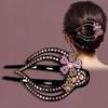 Luxury Korean Rhinestone Hair Claw Clip for Updos