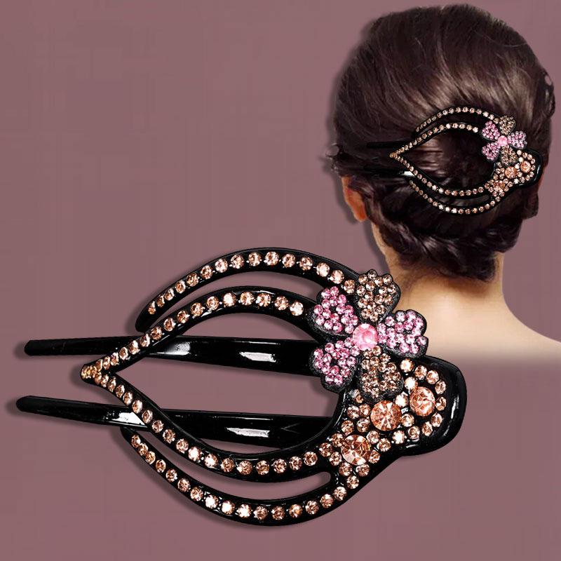 Luxury Korean Rhinestone Hair Claw Clip for Updos