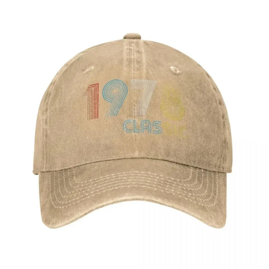 1978 Classic Birthday Unisex Style Baseball Caps Distressed Cotton Hats Cap Classic Outdoor Activities Soft Snapback Cap