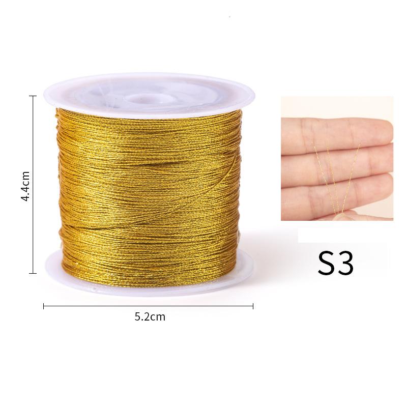 Gold Silver Embroidery Thread Durable Overlocking Sewing Machine Threads Cross Stitch Strong Thread Handmade Sewing Materia