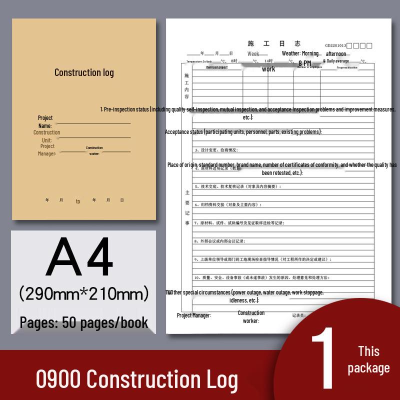 

Engineering Construction Diary: A4 Supervisor s Log Book