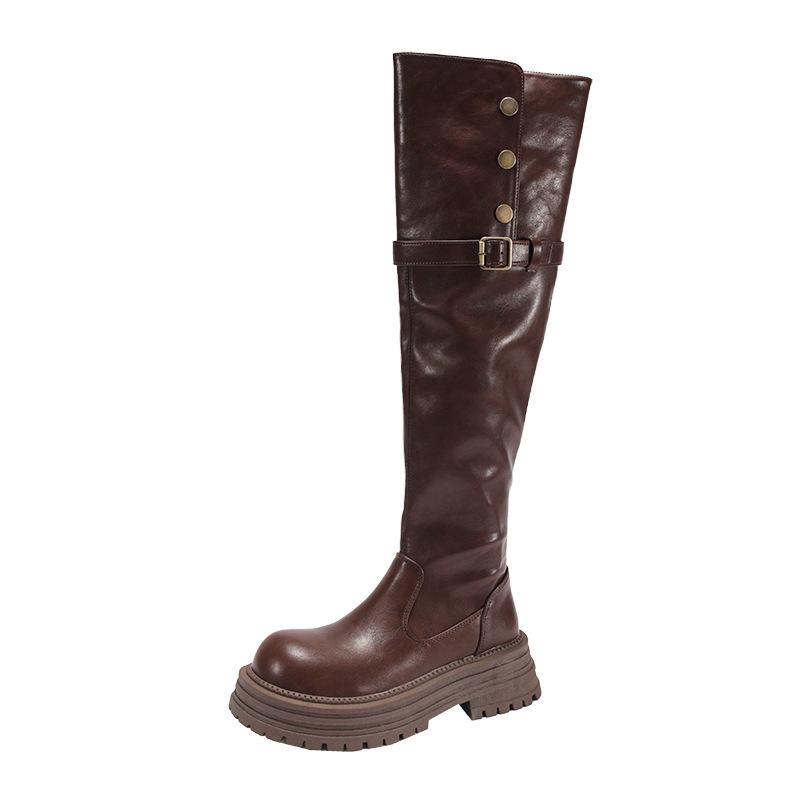 Fashion Autumn Winter Platform Thick Bottom Women Long Boots Fashion Female Casual Over The Knee High Booties