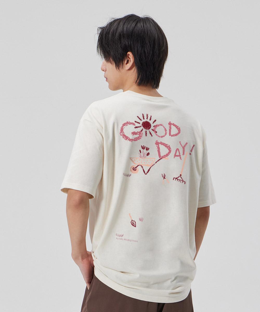 Astral Projection [Good Day] Cotton Loose Fit Short Sleeve T-Shirt_Buttermilk M