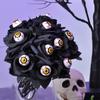 Black Red Roses Horror Props Eyeball Design Halloween Home Decor  Table Accessories