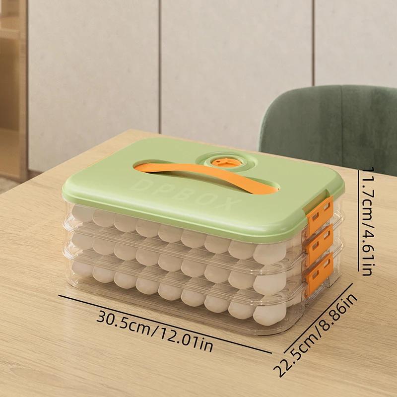 Кухонный многослойный контейнер для хранения пельменей пищевого класса для заморозки и сохранения свежести с герметичной функцией охлаждения органайзер