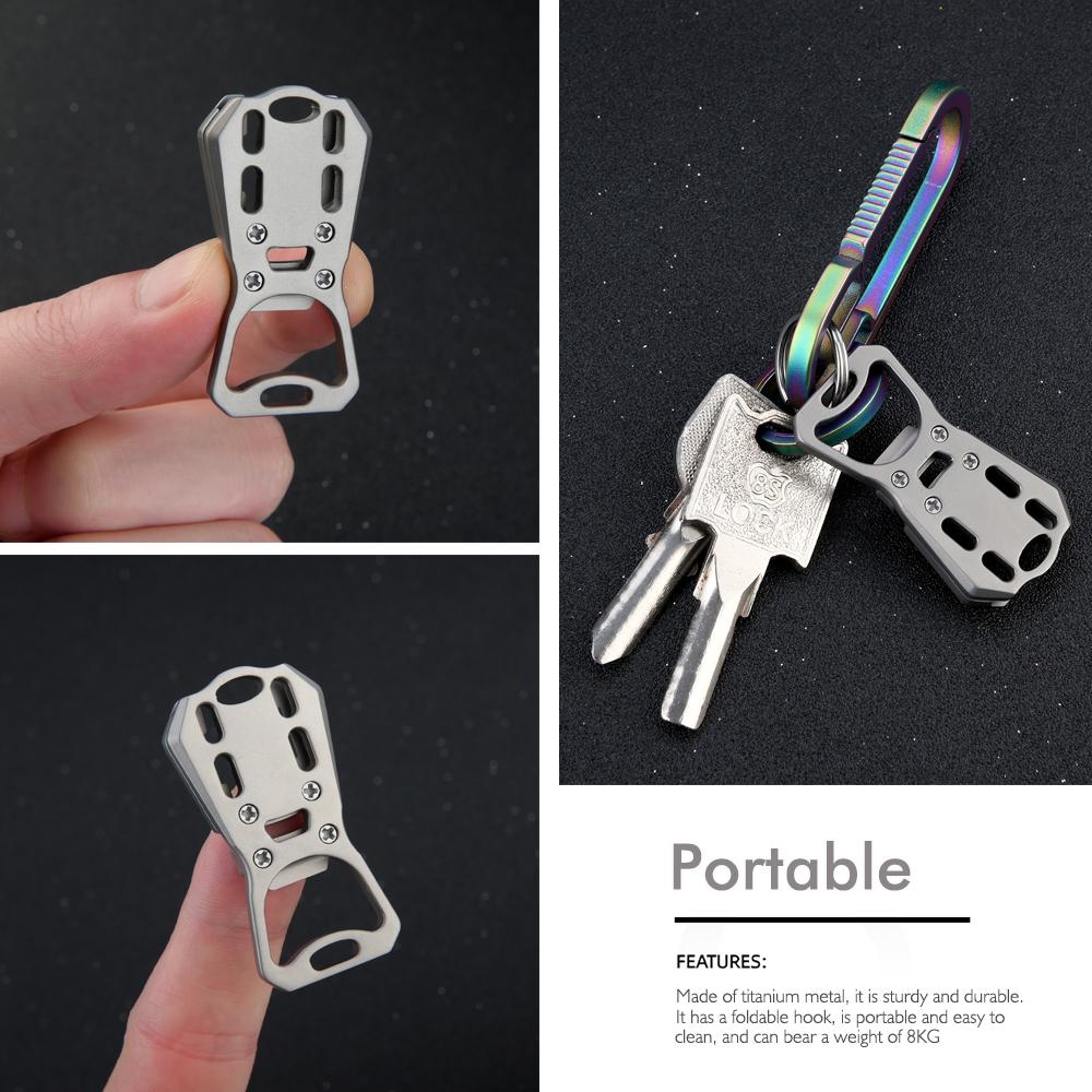 Titanium Alloy Portable Portable Bottle Opener, Easy Reusable Can Opener, , Kitchen Supplies, Camping Tools