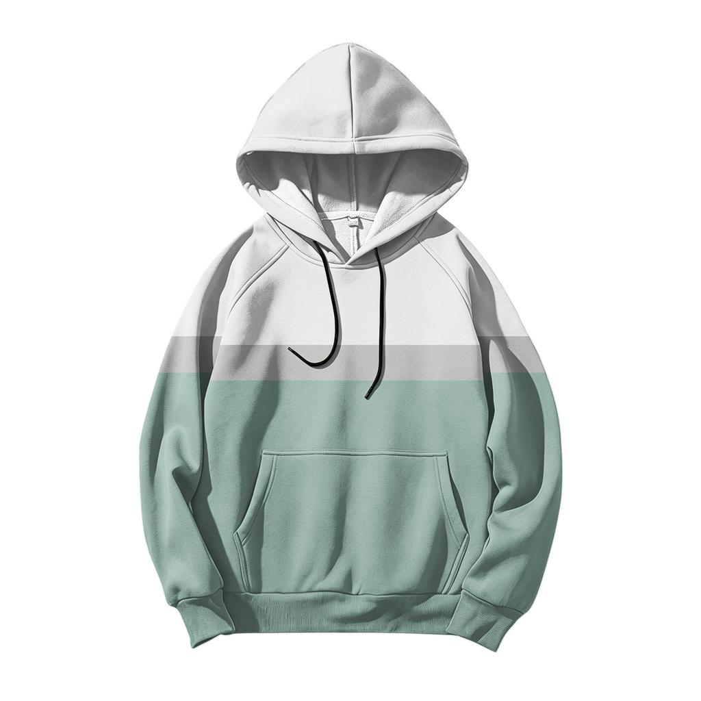 Men's Casual Hoodie with Pocket Drawstring and Printed Design for Everyday Wear
