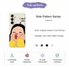 For Samsung Galaxy A36 5G Case Girl Holding Face Pattern Printing Straight Edge TPU Phone Back Cover