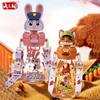 X&W For Zootopia Plastic Water Bottle Cartoon Judy Nick Double Drinking Cup Leak-proof Straw Cups Summer Cold Drink Sports Cups