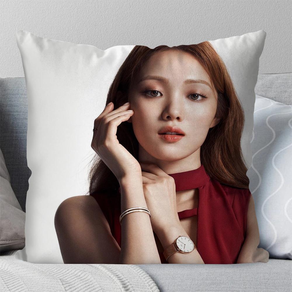 Korean Celebrity Lee Sung Kyung Pillow Case Square Pillow Bedroom Sofa Leisure Comfort Cushion Living Room Home Decoration 40X40