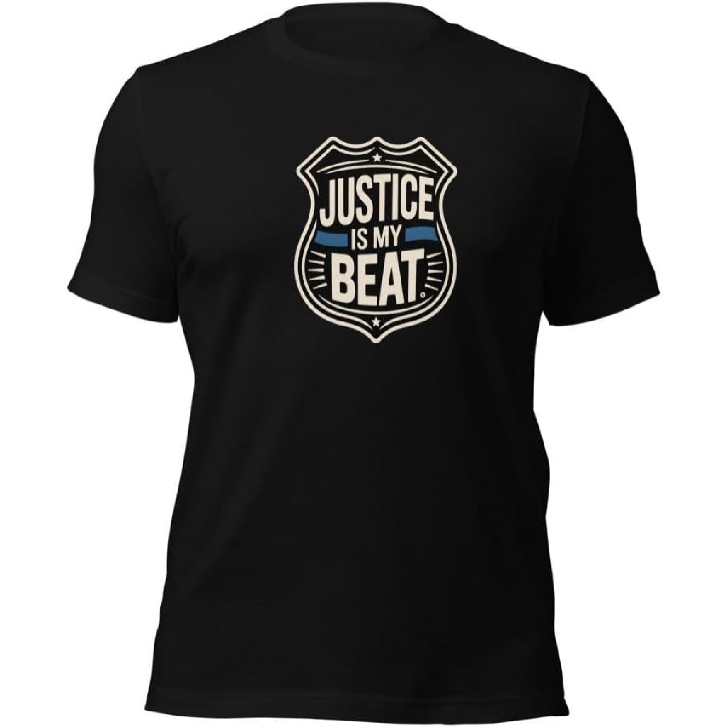 

Justice Beat Police Officer T-Shirt _ Law Enforcement Apparel _ Proud Cop Gift _ Comfortable Graphic Shirt XXXXXL різнокольоровий