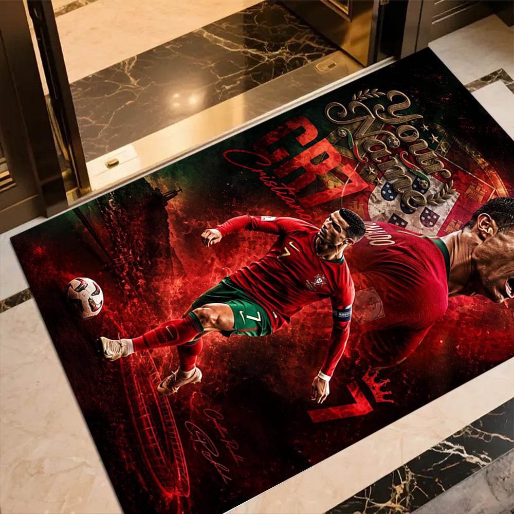 Cristiano Ronaldo (120) Customizable Name Floor Rug Office Rug Design for Decorate room Bedrooms Dining Room Study room Antislip Carpet