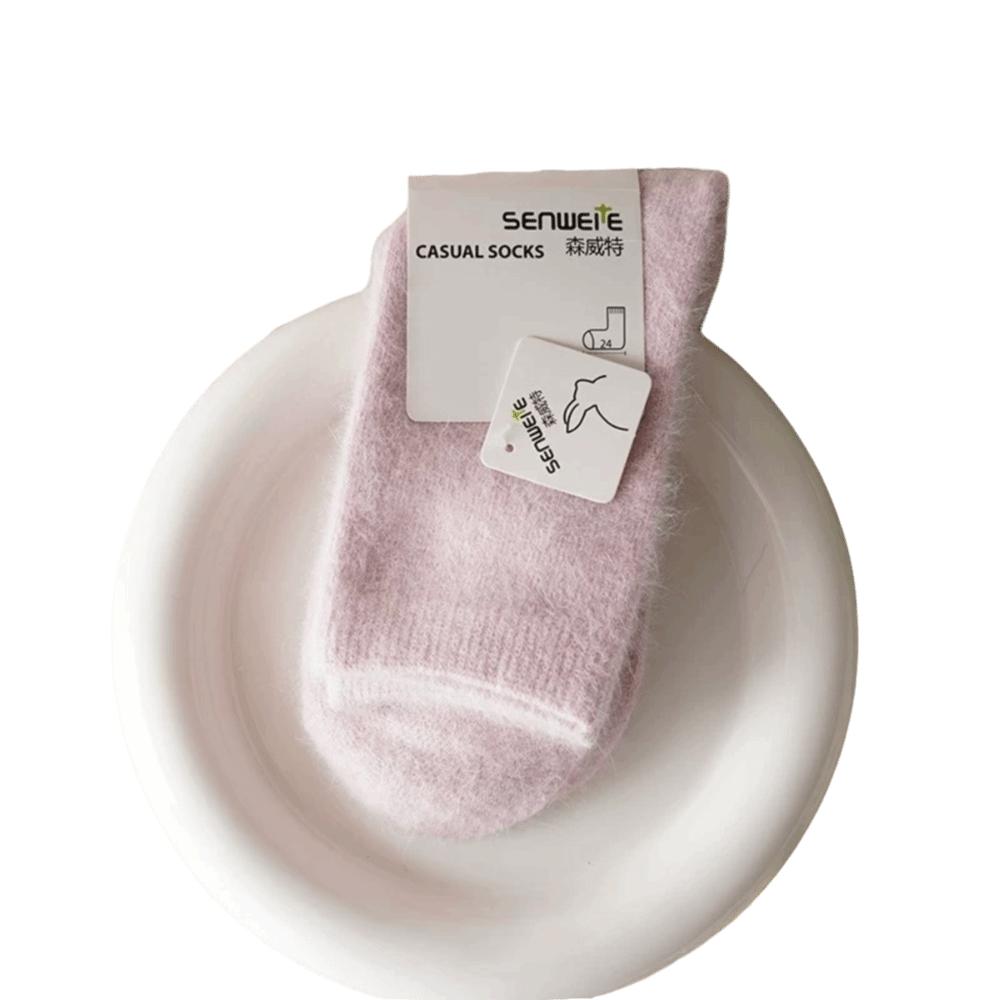 Soft Winter Wool Socks Thickened Mid-Calf Socks Fashion Sleeping Socks for Men Women