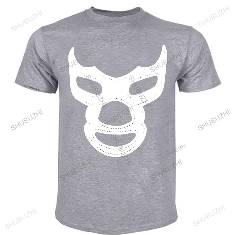 Fashion Tshirt Men Cotton Brand Teeshirt Blue Demon T Shirt Blue Mexico Mask Demon Wrestling Libre Lucha High Quality Tshirts
